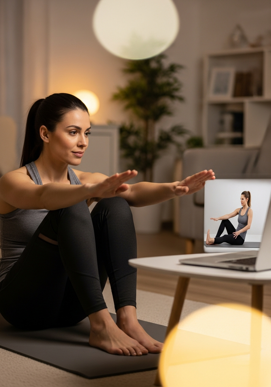 Занятие на коврике онлайн